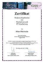 Certifikt ze kolen Skupinov pijmae GSS Grundig Systems - Nrnberg 2012